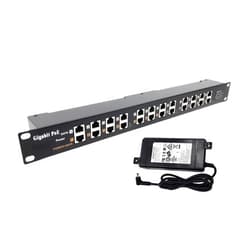 PoE Texas PoE Injector - 12 Port Gigabit Passive Midspan Injector with 48V 120 Watt UL Power Supply - Power Over Ethernet for 802.3af or at (PoE+) Devices VoIP Phone, WiFi Access Point, IP Camera