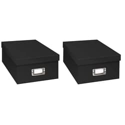Pioneer Photo Albums Photo Storage Box, Black (Pack of 2)