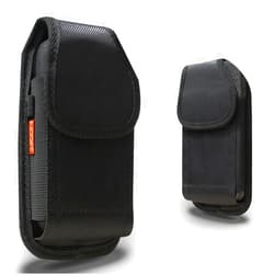 KUTECK Pouch Holster Nylon Case Metal Belt Clip , Fit Galaxy S10/S10 PLUS/S9/S8/S7/S6/S6 Active/S8 Active/S8 Plus with Otterbox Defender/Commuter/Symmetry/Lifeproof Cover On Black