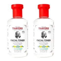 Thayers Alcohol-Free, Hydrating Cucumber Witch Hazel Facial Toner with Aloe Vera Formula, 8.5 Oz (Pack of 2)