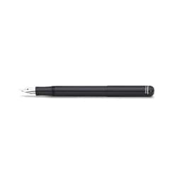 Kaweco LILIPUT Fountain Pen Black I Premium Aluminium Fountain Pen for Ink Cartridges I Exclusive Fountain Pen 12.5 cm I Nib: F (Fine)