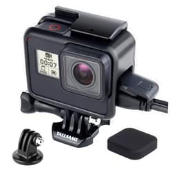 YALLSAME Frame Case Compatilble with GoPro Hero 5/6/7 Black/Silver/White, Hero 2018 with Lens Cap and Tripod Mount Adapter Protective Housing Case for Go Pro 7 6 5