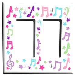 Presto Light Switch Plate Covers Music Notes Light Switch Plate Double Rocker/Music Wall Decor (Double Rocker)