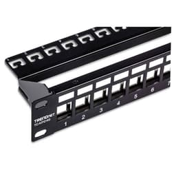 TRENDnet 24-Port Blank Keystone Shielded 1U Patch Panel, 1U 19