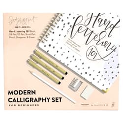 By Chalkfulloflove (Author), Paige Tate & Co. (Producer) Modern Calligraphy Set for Beginners: A Creative Craft Kit for Adults featuring Hand Lettering 101 Book, Brush Pens, Calligraphy Pens, and More