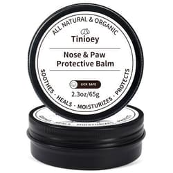 Tinioey 2 Pack Dog Paw Balm Dogs Lick Safe (2.3oz*2) | 100% Natural & Organic Cat Dog Paw Pad Balm | Dog Nose Balm for Dry Nose | Paw Moisturizer Snout Soother for Dogs | Dog Accessories Pet Supplies