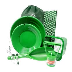 Sluice Fox Compact Gold Panning Kit with Portable Sluice: Includes Miners Moss, Gold Trap Mat, Sand Separator, Classifier, and Free Tote