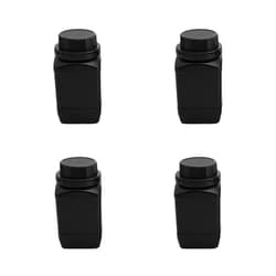Heyiarbeit 5pcs Plastic Lab Chemical Reagent Bottle 500ml/17oz Wide Mouth Sample Sealing Liquid/Solid Storage Bottles Black