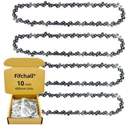 Fifchall 4 Pack 10 Inch Chainsaw Chain S40 3/8