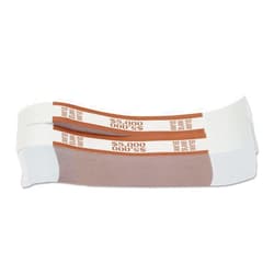 Coin-Tainer 405000 Currency Straps, Brown, $5,000 in $50 Bills, 1000 Bands/Pack
