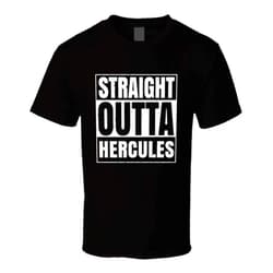 SHAMBLES TEES Straight Outta Hercules California City Parody Grunge T Shirt