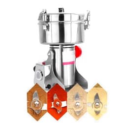 GeRRiT 2000G Electric Grain Grinder Mill 4000W Swing Type Mills Spice Nut Coffee Grinder Stainless Steel Mill Grinder for Whole Grains Wolfberry Pepper Bait Feed