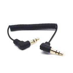 RIIPOO 30cm Mini Coiled 3.5mm Headphone Cable - 2-Pack, 90 Degree 1/8