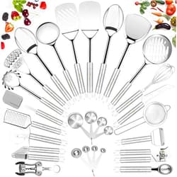 Fungun Stainless Steel Kitchen Utensil Set- Fungun 28 Pcs Cooking Nonstick Cookware Set with Spatula - Best Gadgets Tools Kitchen Accessories