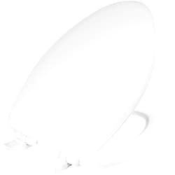 Bemis Ashland Modern Wood Toilet Seat with Decorative Edge, Slow Close, Secure Hinges, Made in USA, Elongated, Cotton White