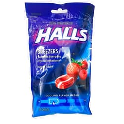 Halls Breezers Cool Berry Cough Drops - Pack of 3