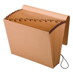 Pendaflex Expanding Kraft File with Flap, Jan.-Dec. Index, 12 x 10, 1 per Box (K-17M-OX),Brown