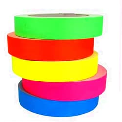 AISEY Neon Gaffer Cloth Tape, Fluorescent Colors Pro Gaff Tape Duct Tape UV Blacklight Glow in The Dark Tape for UV Party 0.6 inch x 16.5 feet, 5 Pack