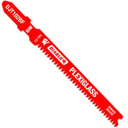Freud Diablo by Freud DJT102BF5 3-5/8 in. 13 TPI Bi-Metal T-Shank Jig Saw Blades for Plexiglass (5-Pack)