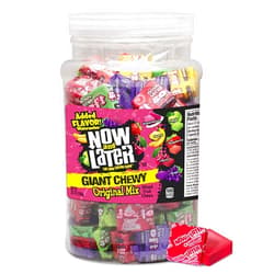 Now and Later Giant Chewy Original Mix Candy, Mixed Fruit Chew Candy, 38 Ounce Tub