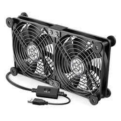 ELUTENG Dual USB Computer Cooling Fan High Speed 120mm Fan Adjustable 5V USB Port Heatsink Cooling Fan 12cm for Laptop Receiver DVR PlayStation Xbox Desk Computer Cabinet Cooling