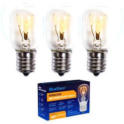 BlueStars 3 Packs 8206232A Microwave Light Bulb 40W 125V E17 Base for Under Hood Microwave Bulb, Lava Lamp, Salt Lamp Bulbs - Replaces 1890433 8206232 AP4512653