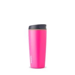 Owala SmoothSip Insulated Stainless Steel Coffee Tumbler, Reusable Iced Coffee Cup, Hot Coffee Travel Mug, BPA Free, 20 oz, Pink (Watermelon Breeze)