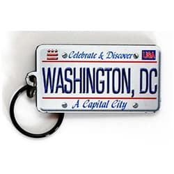 Souvenir Destiny Washington D.C. License Plate Acrylic Keychain 2.5