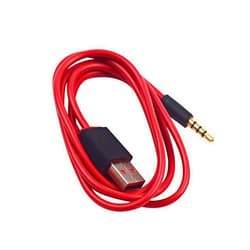 Alitutumao USB 3.5mm Cable Wire Solo Wireless Headphones Wireless Charger Cord Compatible with Beats by Dr Dre Solo Studio Wireless Headphones (Red)