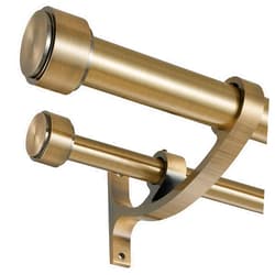 Lwiiom Double Curtain Rods with Aluminum Bouquet Brackets and Finials, Antique Bronze Curtain Rods for Windows 36-72'',1''Front and 5/8''Back Double Drapery Rods for Blackout and Sheer Curtain Panels