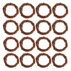 Marrywindix Grapevine Wreath Set, Marrywindix 16 Pieces Natural Vine Branch Wreath Christmas DIY Rattan Wreath Garland for Christmas Holiday Craft Wedding Decor (3 in.)