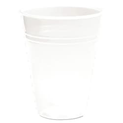 Boardwalk BWKTRANSCUP7CT 7 oz. Polypropylene Plastic Cold Cups - Translucent (100 Cups/Sleeve, 25 Sleeves/Carton)