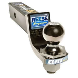 REESE Towpower 7039200 Trailer Hitch Ball Mount, 2 Inch Square Receiver, 2 Inch Drop, 6,000 lbs. Capacity, Includes 2 Inch Trailer Ball, Black Nickel