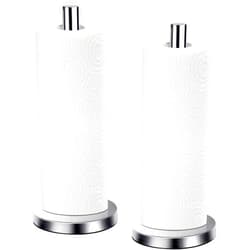 Mutclord Toilet Paper Holder - Toilet Paper Storage, SUS304 Stainless Steel Spare Toilet Paper Roll Holder Storage Stand, Holds 3 Rolls Toilet Tissue, Chrome 2 Pack