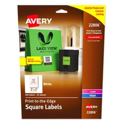 Artist Unknown Avery 22806 Square Permanent Labels, 2-Inch x2-Inch, 300/PK, WE