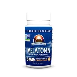 Source Naturals Melatonin, Dietary Supplement That Supports Sleep* 5 mg - 200 Orange Flavored Lozenges
