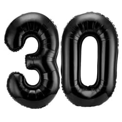 Gejoy 40 Inch Number 30 Balloons Jumbo 30 Foil Party Balloons Giant Number 30 Balloons for 30th Birthday Party Decorations and Rip to My 20s Anniversary Event