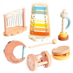 Promise Babe Promise Baby Wooden Sky Music Instrument Sets Toy for Kids, Montessori Cloud Toddler Music Toys Xylophone, Christmas Birthday Gifts for Boys Girls 3 Year+