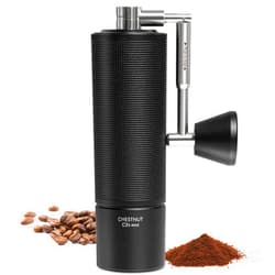 TIMEMORE Manual Coffee Grinder Chestnut C3S Max, Hand Coffee Grinder with Foldable Handle, Stainless Steel S2C Conical Burr Coffee Grinder, Adjustable Grind Setting for Espresso to French Press, Black