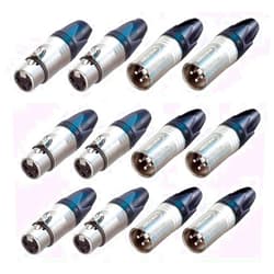Usbargainsound.com (6 Each) NEUTRIK NC3MXX 3-Pin XLRM & NC3FXX 3-Pin XLRF Cable Mount - Nickel