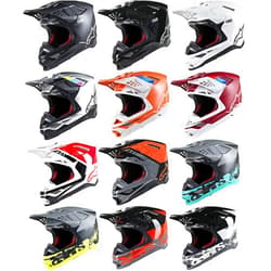 Alpinestars Supertech M8 Solid Helmet-Matte Black-M (8300719-110-MD)