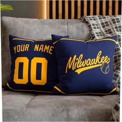 ANTKING Milwaukee Throw Pillow 2 Packs Custom Name and Number for Men Women Boy Personalized Gifts
