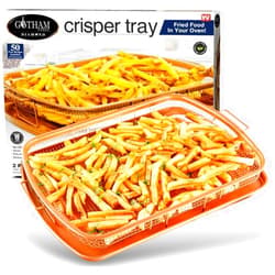 Gotham Steel Crisper Tray for Oven, 2 Piece Nonstick Copper Crisper Tray and Basket, Air Fry in your Oven, Great for Baking and Crispy Foods, As Seen on TV – Extra Large Size, 13.4” x 11.4”