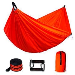 ROCKWORKX Camping Hammock by ROCKWORKX USA Single & Double Portable Multi-Use as Sunshade/Weather Shade/Tent Cover for Compact Travel Indoor & Outdoor (Multiple Colors)