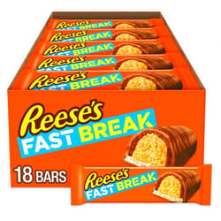 REESE'S FAST BREAK Peanut Butter Nougat Candy Bars, 1.8 oz (Pack of 18)