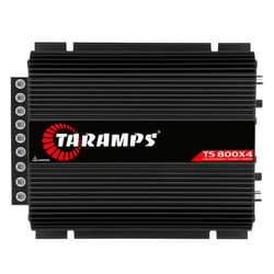 Taramp's Taramps TS 800x4 2 Ohms Black Multichannel Stereo Amplifier 800 Watts Rms, 4 Channels, Full Range, Car Audio Digital 2 Bridged Channel, Crossover High/Low Pass, with RCA and Automatic High Level Input
