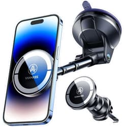 VANMASS Ultra Magnetic Car Phone Holder [Upgraded Strongest Magnet] for MagSafe Car Mount Suction Cellphone Stand for Dashboard Windshield Vent,Mobile Accessories for iPhone 16 15 14 13 12 11 Android