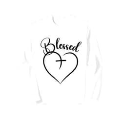 Maria's Jesus Has My Back Faith Tees Blessed Heart Cross Jesus Has My Back Faith Christian Sweatshirt