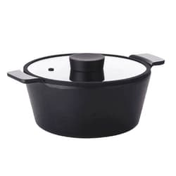 Neoflam Vulcan 4QT (24cm) Stock Pot with Glass Lid | Nonstick T-Coating | Made in Korea (Stock Pot)