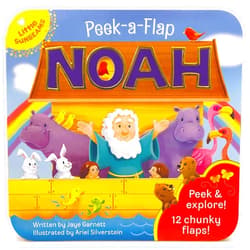 Jaye Garnett,Cottage Door Press,Ariel Silverstein;Ariel Silverstein Peek-a-Flap Noah - Children's Lift-a-Flap Board Book Gift for Easter, Christmas, Communion, Baptism (Little Sunbeams)